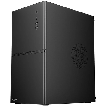  Корпус CBR V861 (PCC-MATX-V861-WPSU), без БП, mATX Minitower, 2*USB 2.0, HD Audio+Mic, Black 