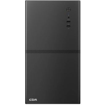  Корпус CBR V861 (PCC-MATX-V861-WPSU), без БП, mATX Minitower, 2*USB 2.0, HD Audio+Mic, Black 
