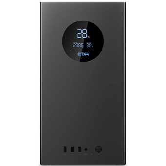  Корпус CBR V865 (PCC-MATX-V865-WPSU), без БП, mATX Minitower, 1*USB 3.0, 2*USB 2.0, HD Audio+Mic, Digital Screen, Black 