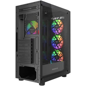  Корпус Powercase Mistral EA16 (CMAEA16-L4), Tempered Glass, 4x 120mm FRGB Fan, чёрный, ATX 