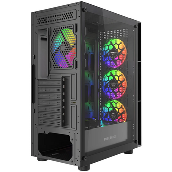  Корпус Powercase Mistral EA17 (CMAEA17-A4), Tempered Glass, 4x 120mm ARGB PWM Fan, чёрный, ATX 