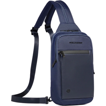  Рюкзак-слинг Piquadro Orion CA6625S136/BLU синий ткань 