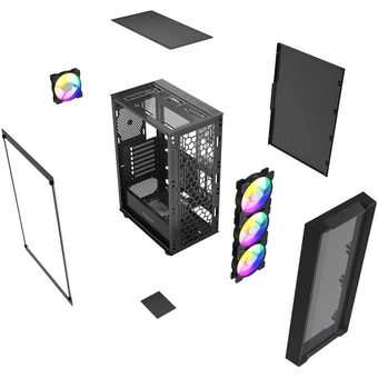  Корпус Powercase Mistral EA19 (CMAEA19-A4), Tempered Glass, 4x 120mm ARGB PWM Fan, чёрный, ATX 