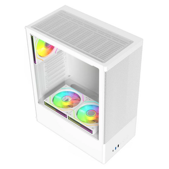  Корпус ACD Citadel 108W (AH-SI2G0W-00) ATX, Type-C + 2XUSB ports + HD audio combo, Mesh, TG, White 