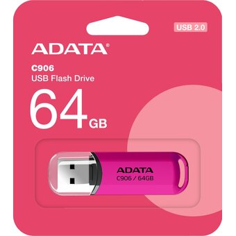  USB-флешка A-DATA Classic C906 (AC906-64G-RPP) 64GB, USB 2.0, Фиолетовая 