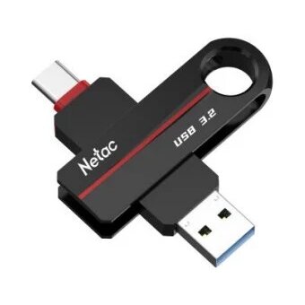  USB-флешка Netac US18 (NT03US18C-256G-32BK) USB3.2+TypeC Dual 256Gb 