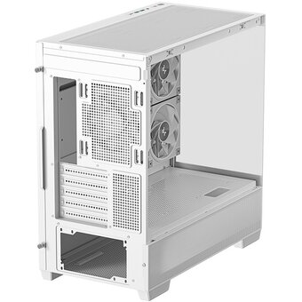  Корпус Deepcool CG380 3F WH без БП, боковое окно (панорама), 3x120mm ARGB PWM вентилятора, белый, mATX 