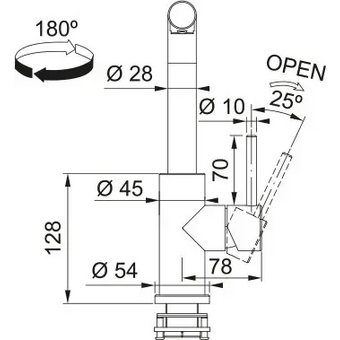  Смеситель Franke Smart Glenda 115.0706.985 нерж 