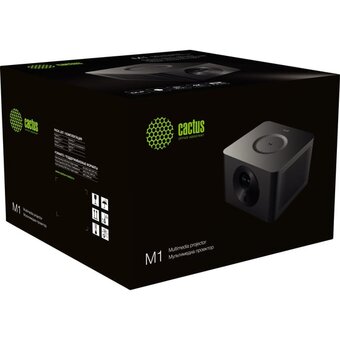  Проектор Cactus CS-M1.SG_Bundle + Экран CS-PSRM-180X180-BK DLP (1920x1080) 200000:1 ресурс лампы:20000часов 1xUSB typeA 1xHDMI 1.9кг 