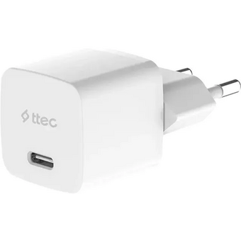  Сетевое зарядное устройство TTEC 2SCG20CB SmartCharger GAN 20W USB-C PD Travel Fast Charger с кабелем USB-C-USB-C 60W, длина кабеля 120см белый 