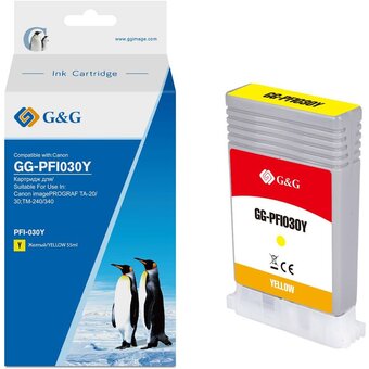  Картридж струйный G&G GG-PFI030Y PFI-030Y желтый 55мл для Canon imagePrograf TA-20/30 