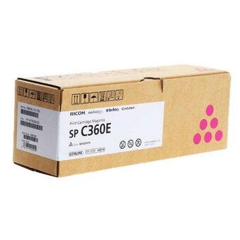  Картридж лазерный Ricoh SP C360E 408190 пурпурный 1500стр для Ricoh SP C360DNw/C360SNw/C360SFNw/C361SFNw 