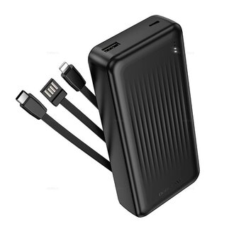  Аккумулятор внешний резервный BOROFONE BJ79A Clever power bank with 3 cables20000mAh черный 