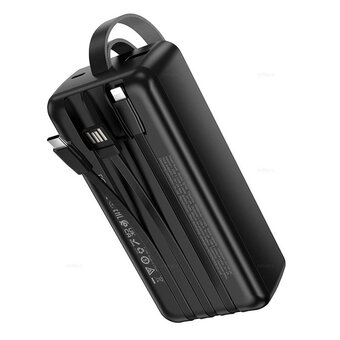  Аккумулятор внешний резервный BOROFONE BJ79B Clever power bank with 3 cables 30000mAh черный 