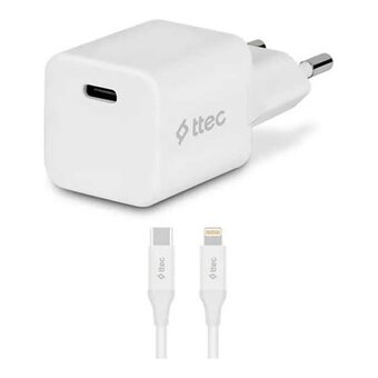  Кабель TTEC 2SCP01LB SmartCharger 20W PD With USB-C Lightning Cable 150cm White 