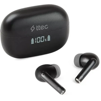  Наушники TTEC 2KM159S AirBeat Pro ANC LCD TWS Bluetooth Headset Black 