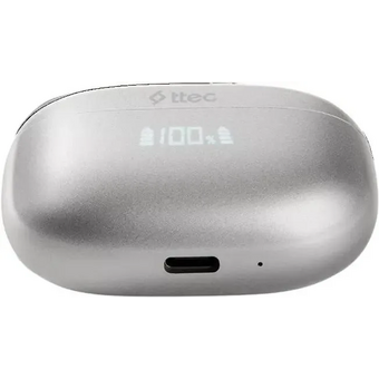  Наушники TTEC 2KM159GR AirBeat Pro ANC LCD TWS Bluetooth Headset Gray 
