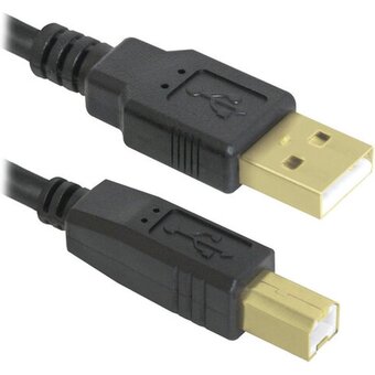  USB кабель DEFENDER USB 2.0 AM-BM 30AWG (87013) никель, 5м 