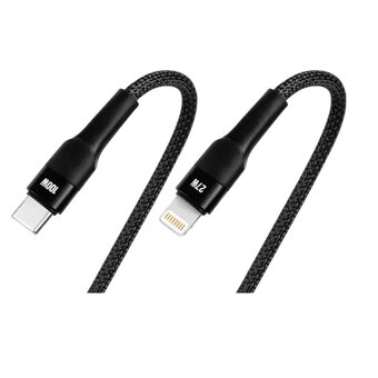  Кабель TTEC 2DK56S AlumiCable Duo USB-C To USB-C&Lightning Fast Charge 100W Cable, длина 150см черный 