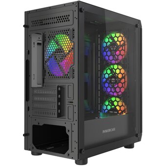  Корпус Powercase Mistral Micro EM22 (CMMEM22B-L4), Tempered Glass, 4x120mm FRGB fan, чёрный, mATX 