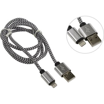  Кабель Defender 87809 USB2.0 ACH01-03T Pro, AM-LightningM, 1m, 2.1A Белый 