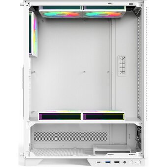  Корпус ACD Citadel 108DW (AH-SI1G0W-00) ATX, Type-C + 2 X USB ports + HD audio combo, Mesh, TG, White 