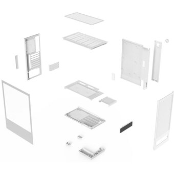  Корпус ACD Citadel 108DW (AH-SI1G0W-00) ATX, Type-C + 2 X USB ports + HD audio combo, Mesh, TG, White 