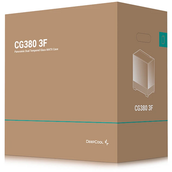  Корпус Deepcool CG380 3F без БП, боковое окно (панорама), 3x120mm ARGB PWM вентилятора, черный, mATX 