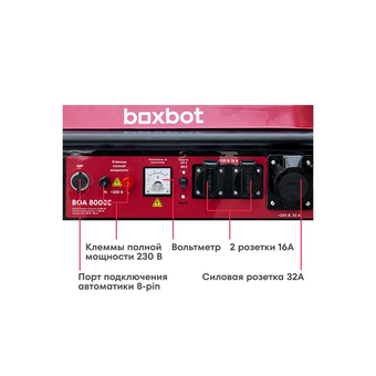  Генератор бензиновый Boxbot BGA 8000E (902210.BGA-8000E-2) 