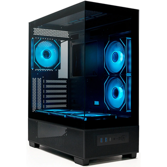  Корпус XASTRA Q500 6ARGB-C10-UC Black (Q500-6FM12A-C10-UC) ATX/Aquarium/Screewless/ 6x120mm ARGB PWM FM fans/Argb+PWM HUB 10port/ Type-C 