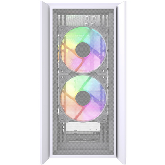  Корпус Powercase Alisio Micro Z3W ARGB V2 (CAMZW-A3-V2), Tempered Glass, 3x 120mm ARGB fan, белый, mATX 