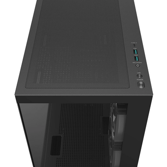  Корпус Deepcool CG380 3F без БП, боковое окно (панорама), 3x120mm ARGB PWM вентилятора, черный, mATX 
