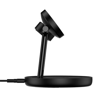  Зарядное устройство Baseus WXTE000101 Swan 3-in-1 Wireless Magnetic Charging Bracket 20W Black Universal version （ Include：USB For type-C 3A 1m） 
