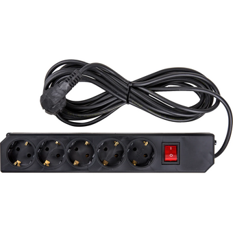  Сетевой фильтр АТЛАНТ 80030 ПВС 3х0,75 ГОСТ 3500Вт 5гнезд 5м с выключателем 