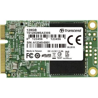  SSD Transcend MSA230S (TS128GMSA230S), mSATA SATA III, 3D NAND TLC, 128 Гб 