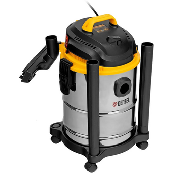  Строительный пылесос DENZEL SVC15 (28201) серебристый 