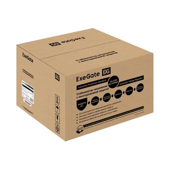  Стабилизатор напряжения Exegate Master AV-20000 EX291765RUS настенный 20000ВА, вход 140-260В, цветной дисплей, выход 220В±8%, КПД 98% 