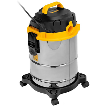  Строительный пылесос DENZEL SVC15 (28201) серебристый 