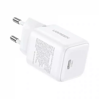  Зарядное утройство UGREEN X513 (65009) 30W USB-C GaN Fast Charger EU White 