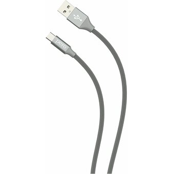 Дата-кабель PERO DC-02 Type-C, 2А, 1м серый 