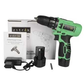  Дрель-шуруповерт аккумуляторная Zitrek Green 12-Li Plus (083-1114) 