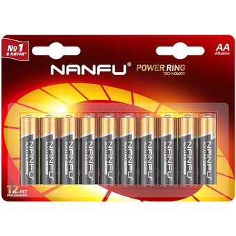  Батарейка Nanfu LR6-10B AA (10шт) 