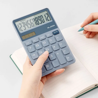  Калькулятор настольный Deli Nusign NS042 синий 12-разр 