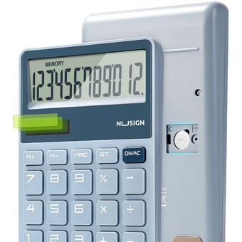  Калькулятор настольный Deli Nusign NS042 синий 12-разр 