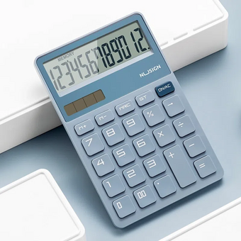  Калькулятор настольный Deli Nusign NS042 синий 12-разр 