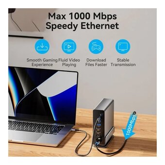  Мультифункциональная док-станция Vention TPUH0 USB Type C 15 в 1 