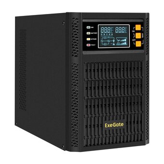  ИБП On-line Exegate EX296947RUS PowerExpert TL-1000.LCD.AVR.2SH.USB.RS232.SNMP 1000VA/1000W, On-Line, PF-1, LCD, 2*Schuko, RS232, USB 