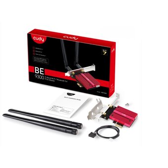  Адаптер Cudy WE9300 PCI-E с поддержкой Wi-Fi 7 BE9300 и Bluetooth 5.4 