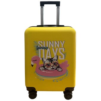  Чемодан для детей LATS 677 Кот желтый 