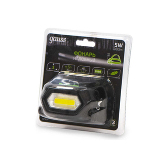  Фонарь налобный Gauss GFL409 черный 